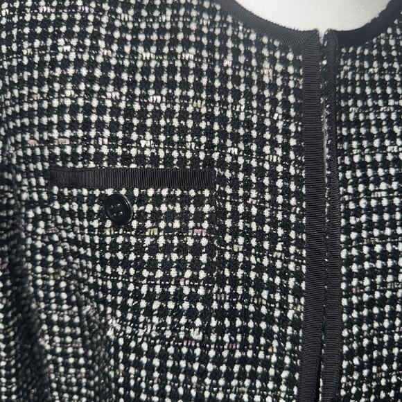 Tahari Jacket Womens 10 Tweed Blazer Old Money Retro Academia Office Speckled - Picture 3 of 12